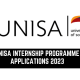 Unisa Internship Programme Applications 2023