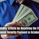 Eligibility Criteria for Receiving the Final Social Security Payment in October