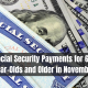 Social Security Payments for 62-Year-Olds and Older in November