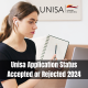 Unisa Application Status Accepted or Rejected 2024