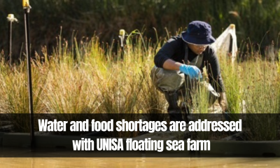 Water and food shortages are addressed with UNISA floating sea farm