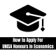 How to Apply For UNISA Honours In Economics