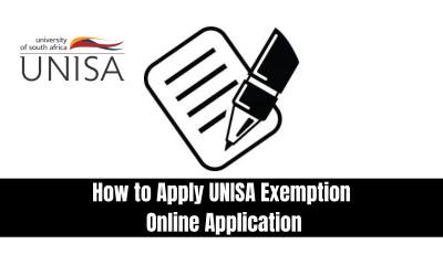 How to Apply UNISA Exemption Online Application