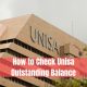 How to Check UNISA Outstanding Balance