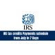 IRS tax credits Payments schedule from July in 7 Days