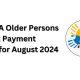 SASSA Older Persons Grant Payment Date for August 2024