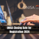 UNISA Closing Date for Registration 2024