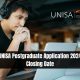 UNISA Postgraduate Application 2024 Closing Date