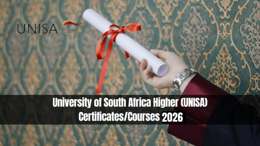University of South Africa Higher (UNISA) Certificates/Courses 2026