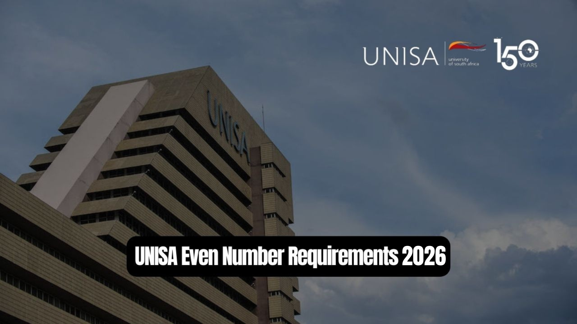 UNISA Even Number Requirements 2026