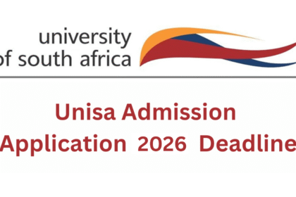 Unisa Admission Application 2026 Deadline