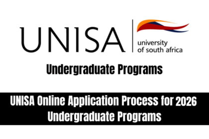 UNISA Online Application Process for 2026 Undergraduate Programs