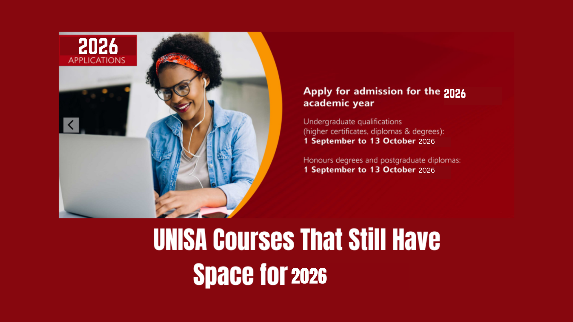 UNISA Courses That Still Have Space for 2026