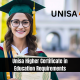 Unisa Higher Certificate in Education Requirements