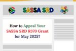 How to Appeal Your SASSA SRD R370 Grant for May 2025?