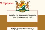 Apply for X78 Mpumalanga Community Work Programme Jobs 2025
