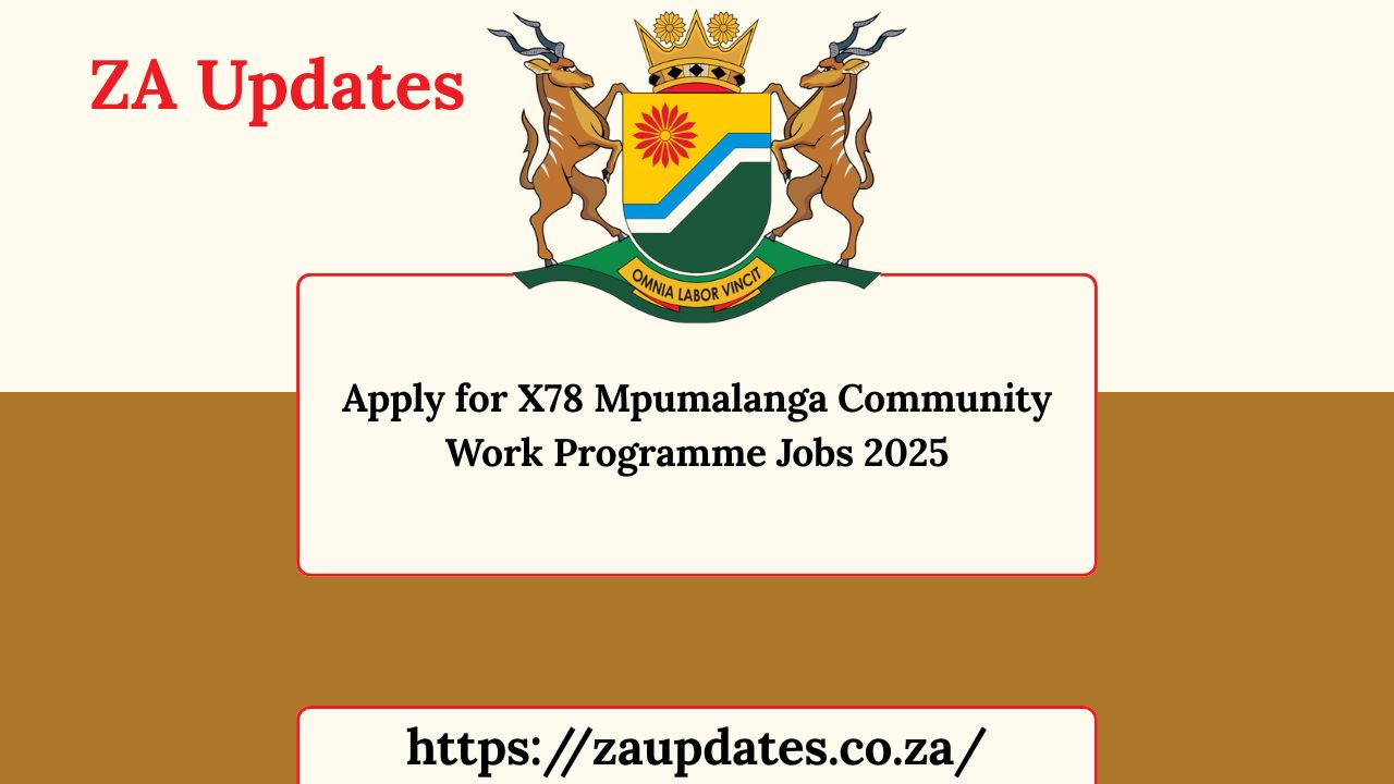 Apply for X78 Mpumalanga Community Work Programme Jobs 2025