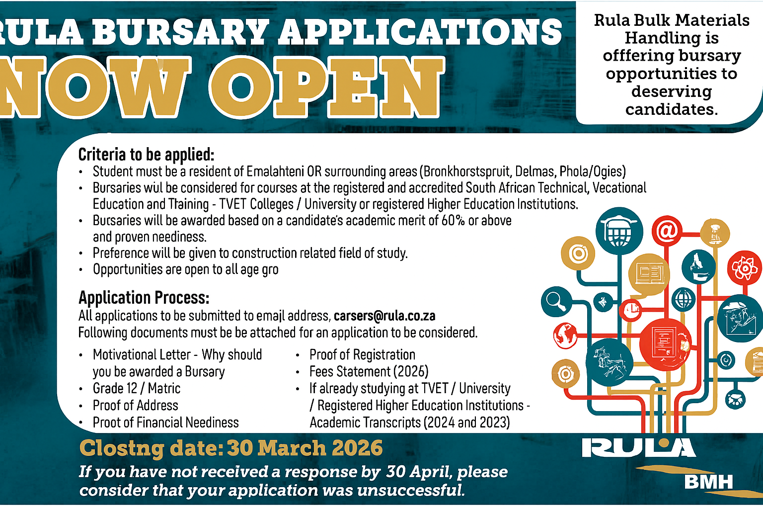 RULA Bursary Programme For 2025 - 2026