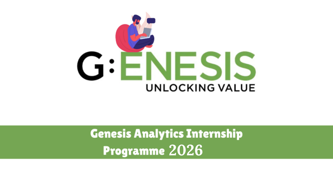 Genesis Analytics Internship Programme 2026