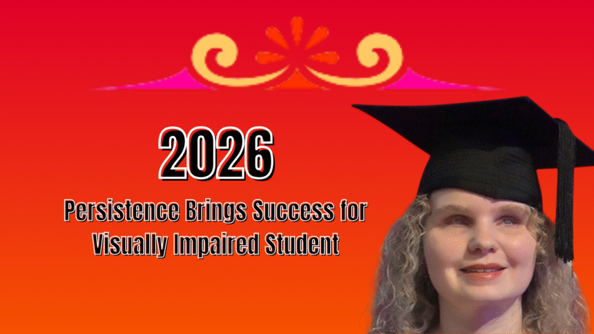 Persistence Brings Success for Visually Impaired Student