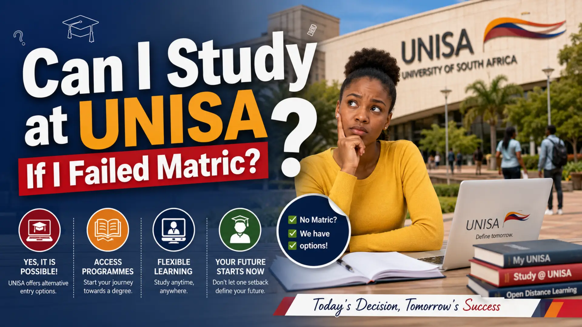 Can I Study at UNISA If I Failed Matric?