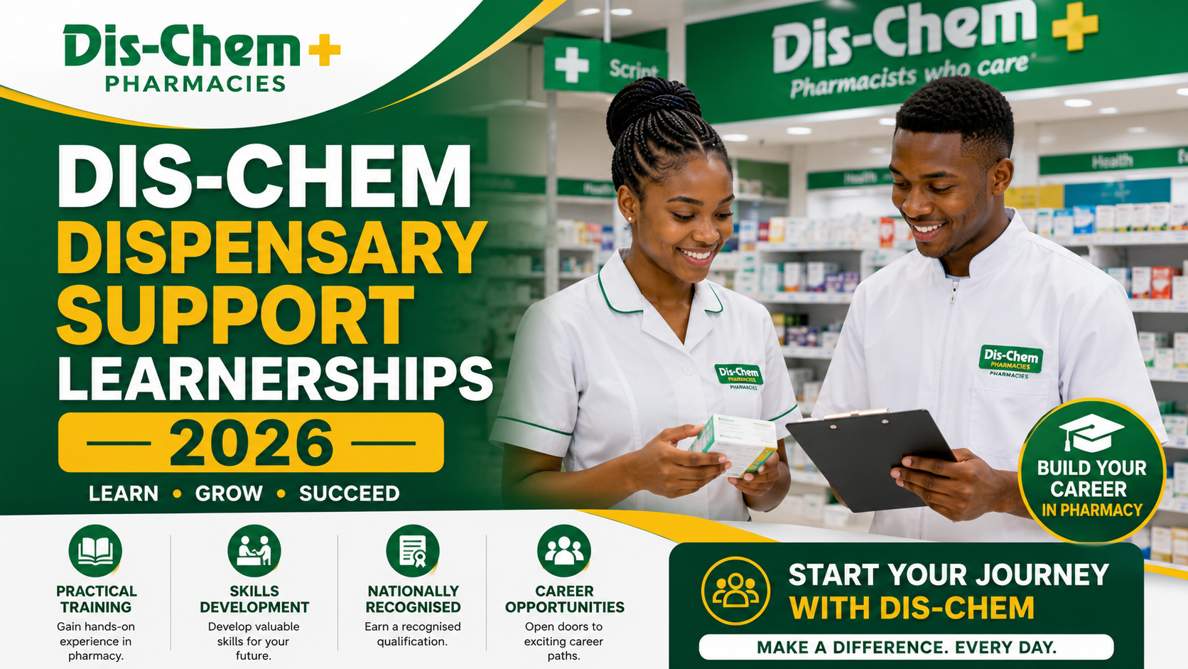 Dis-Chem Dispensary Support Learnerships 2026