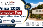 Unisa 2026 Semester Two Registration Now Open