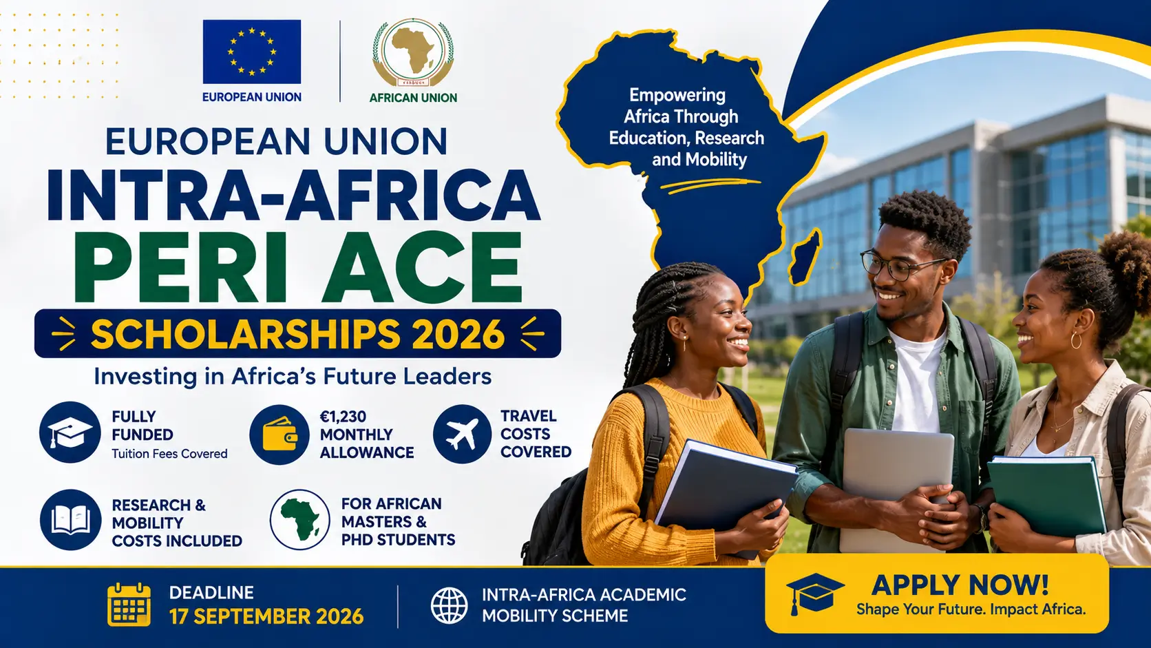 European Union Intra-Africa PERI ACE Scholarships