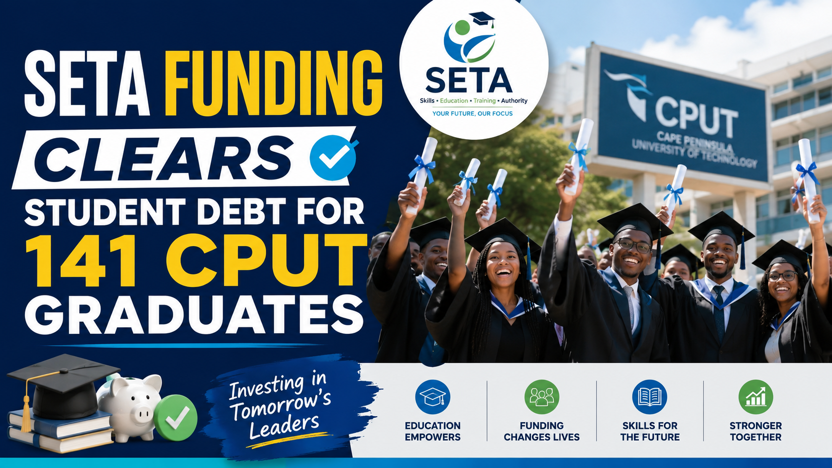SETA Funding Clears Student Debt for 141 CPUT Graduates